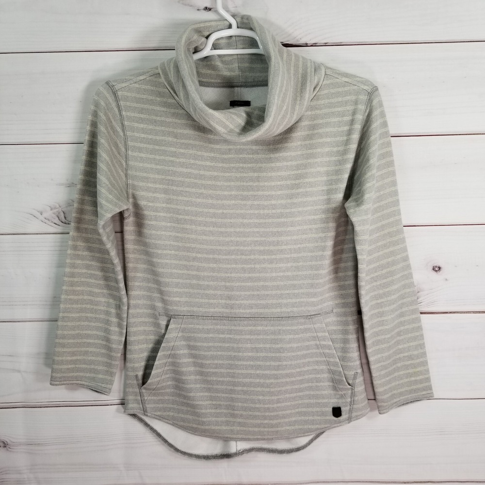 Burton Ellmore Cowlneck Pullover Sweater Womens Size M Gray Beige Ski.